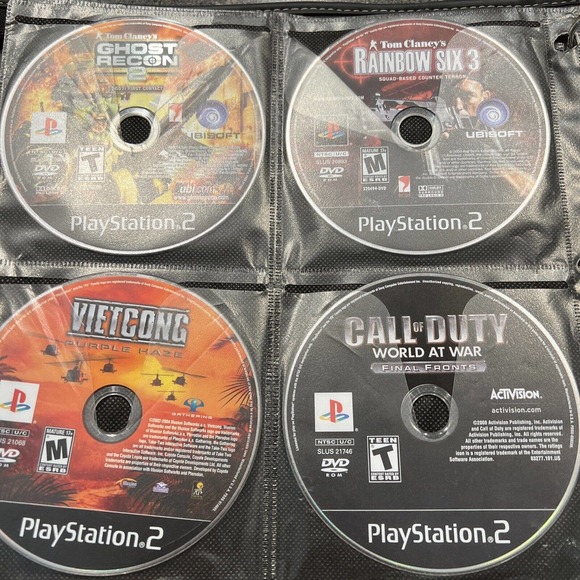 PS2 Lot CALL OF DUTY world at war final fronts, Tom Clancy Ghost Recon 2 Rainbow - Picture 1 of 5